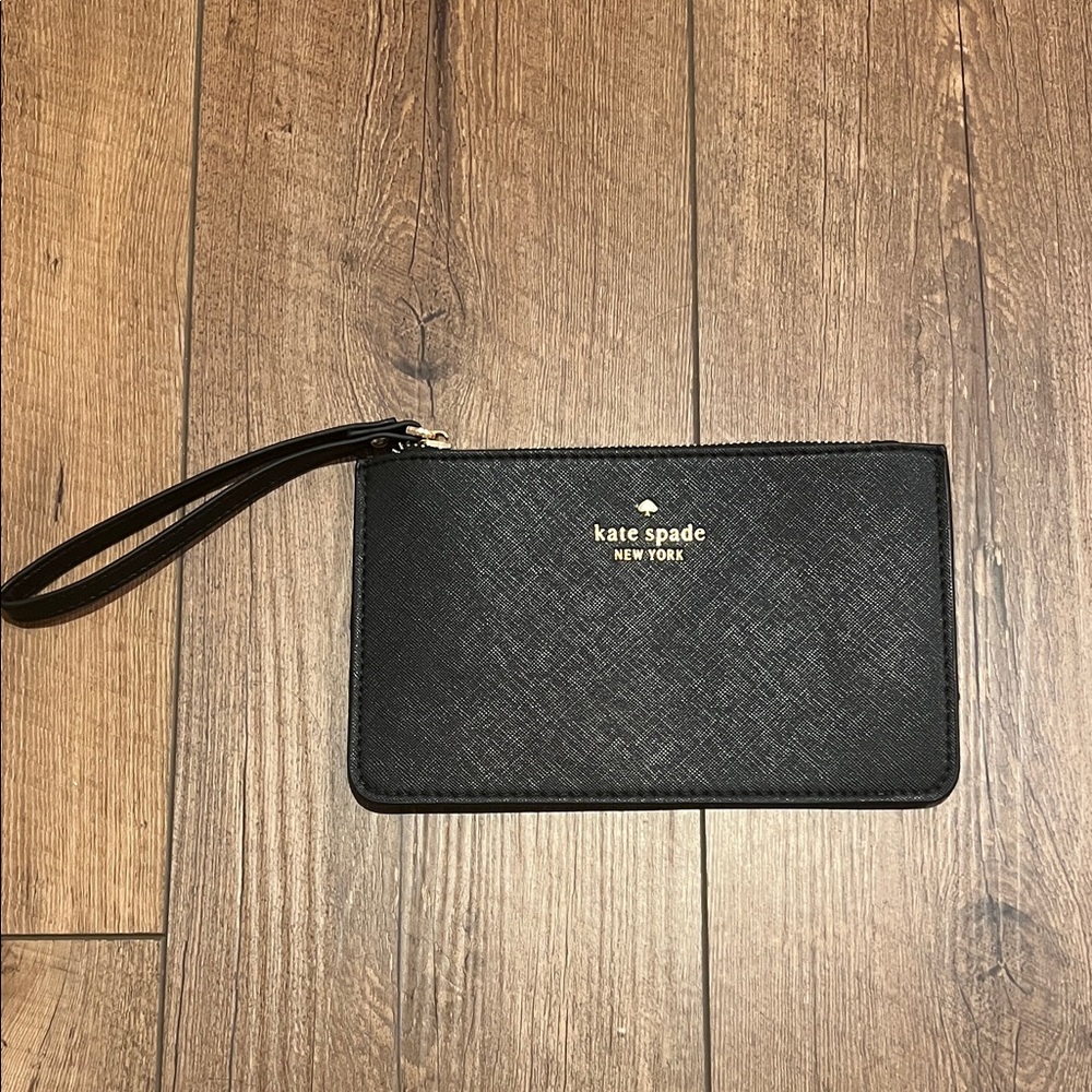 Kate Spade Black Leather Wristlet